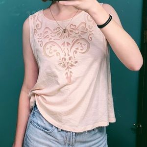 Pale Pink Forever 21 Cutout Tank